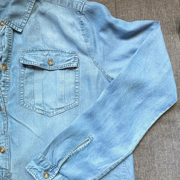 Abercrombie & Fitch Long Shirt Women Denim Blue S - Picture 6 of 10